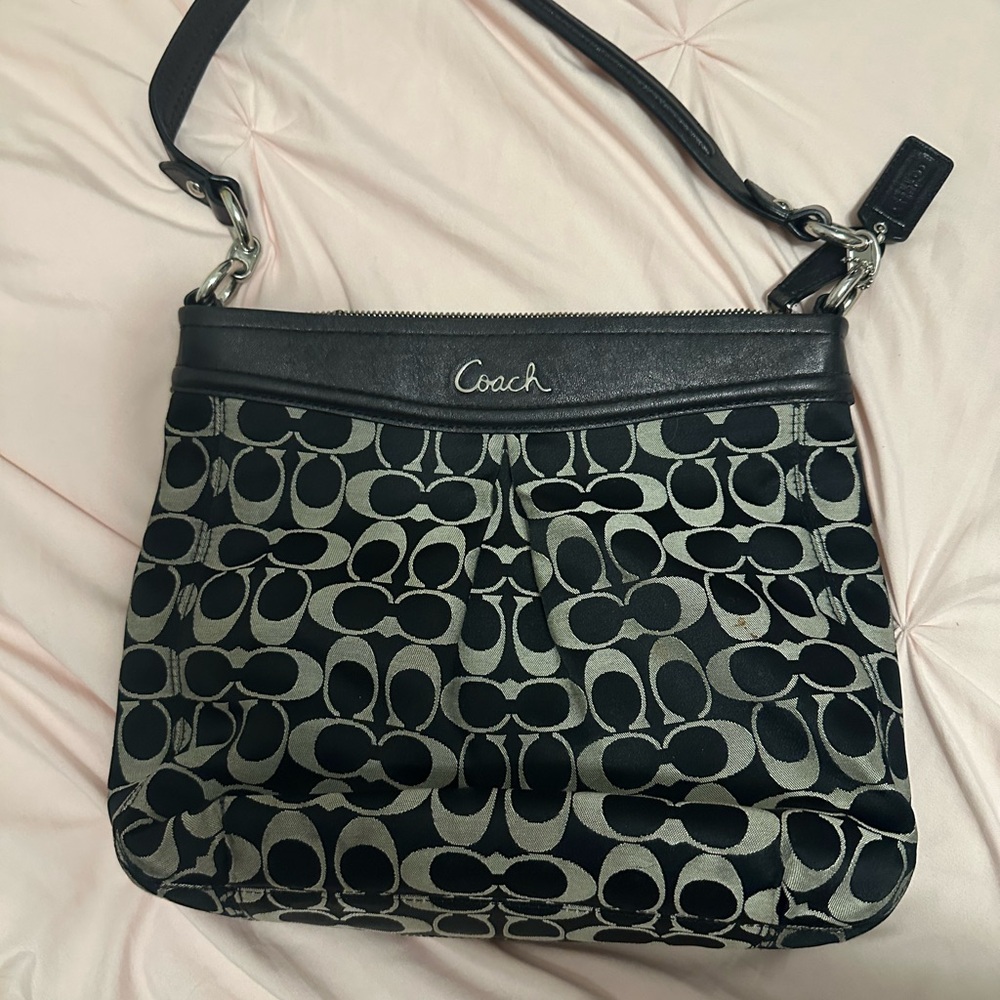 Coach Black and Gray Shoulder Bag